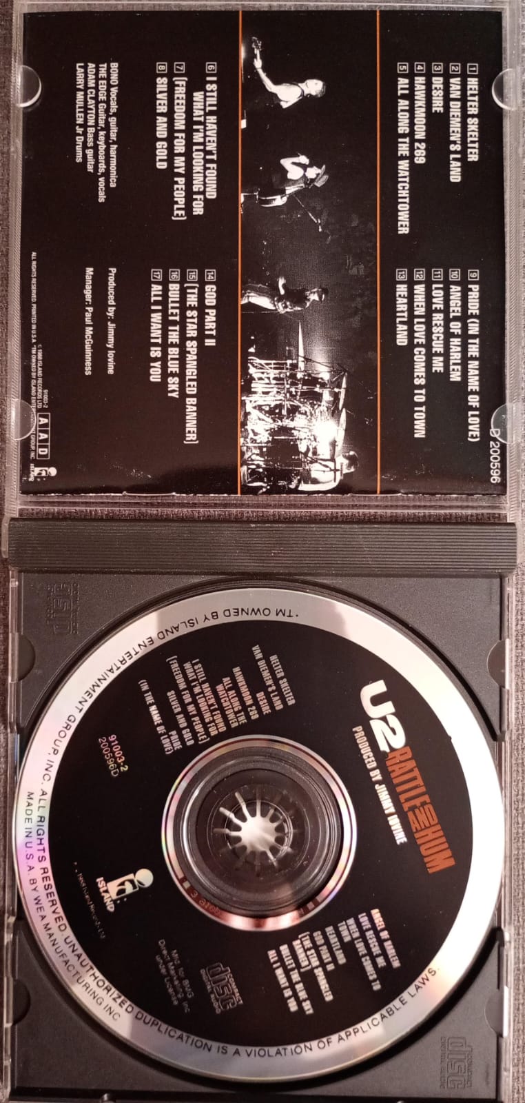 U2 – Rattle and Hum (CD importado, excelente estado). tienda de discos en méxico formato muerto