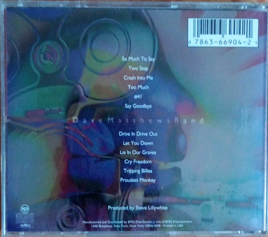 Dave Matthews Band – Crash (CD importado, en excelente estado). tienda de discos en méxico formato muerto