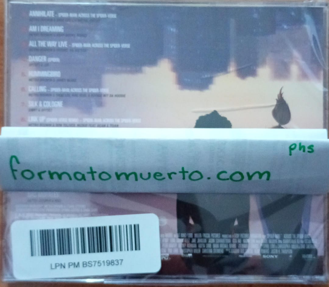 SPIDER-MAN: ACROSS THE SPIDER-VERSE (cd nuevo) Metro Boomin. tienda de dsicos en méxico formato muerto