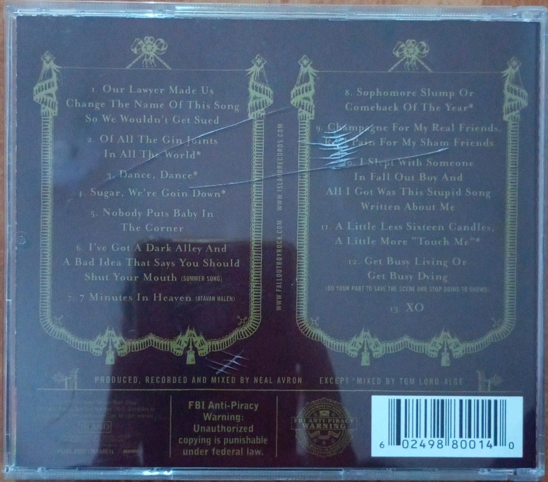 Fall Out Boy - From Under The Cork Tree. Cd como nuevo. tienda de discos en méxico formato muerto