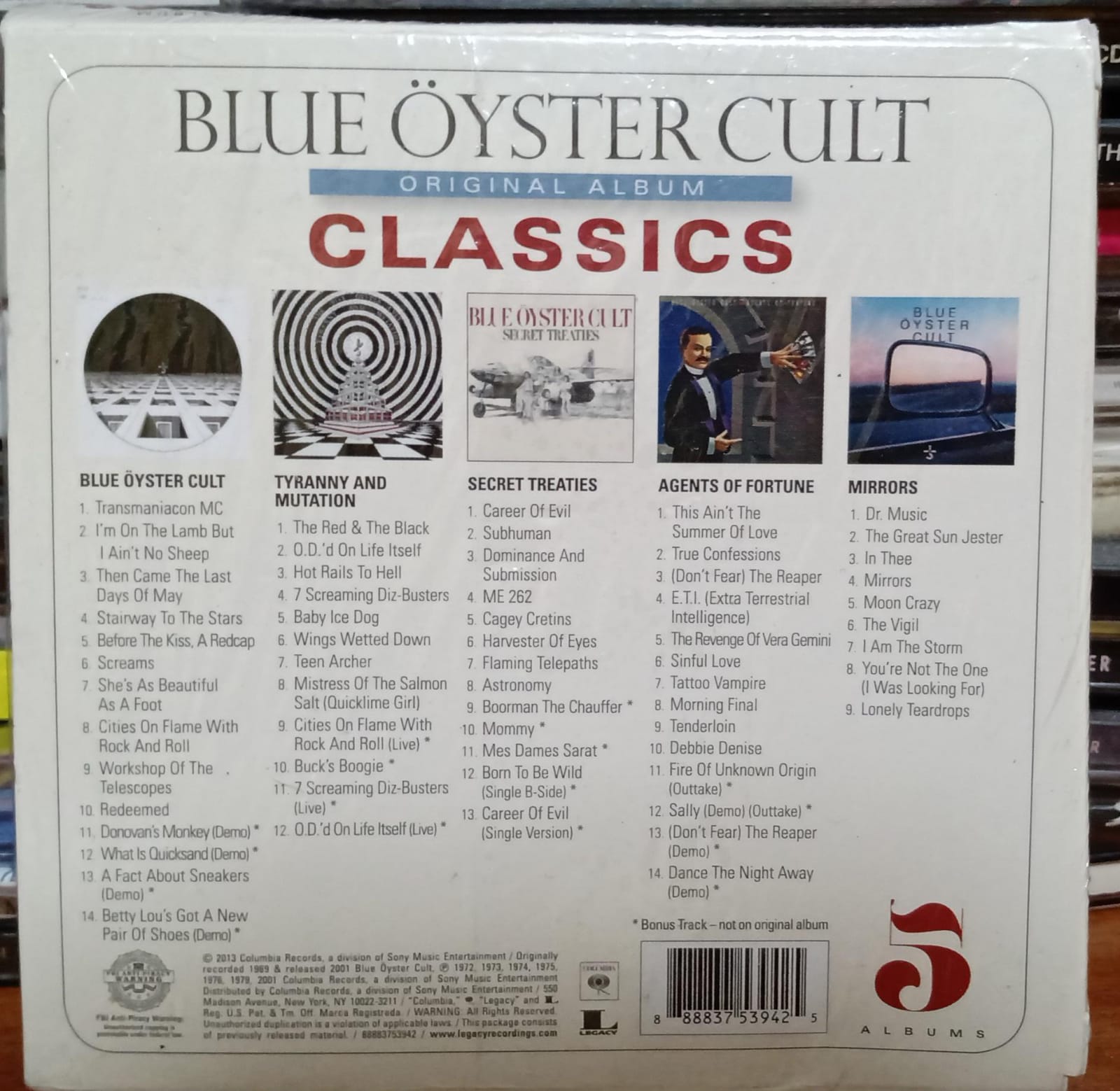 Blue Oyster Cult. Original Album Classics [5 CDs]. Nuevo. tienda de discos méxico formato muerto
