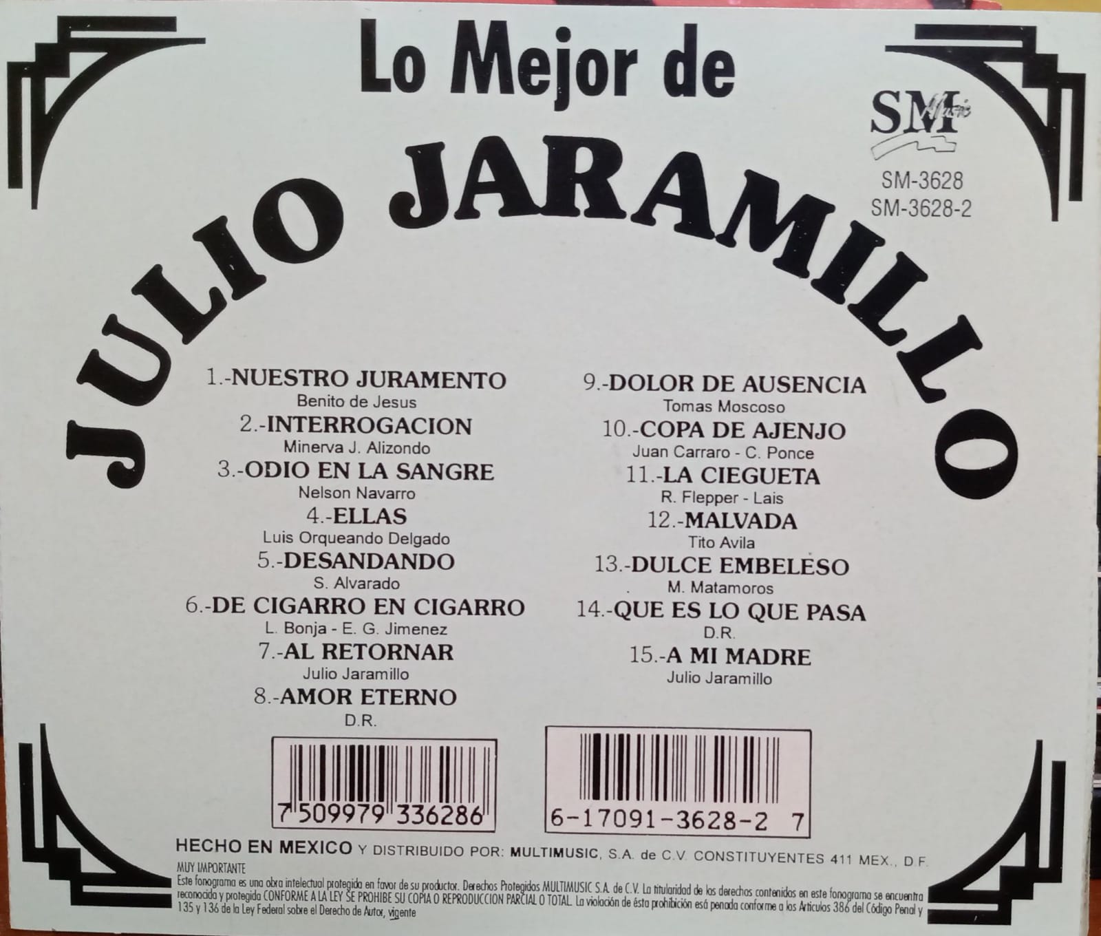 Lo Mejor De Julio Jaramillo Cd en buen estado. tienda de discos en méxico formato muerto