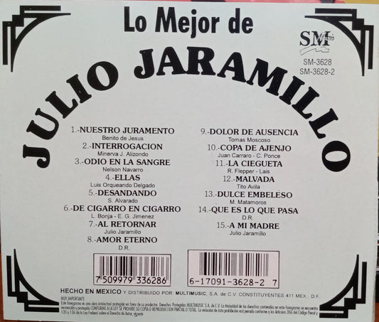 Lo Mejor De Julio Jaramillo Cd en buen estado. tienda de discos en méxico formato muerto