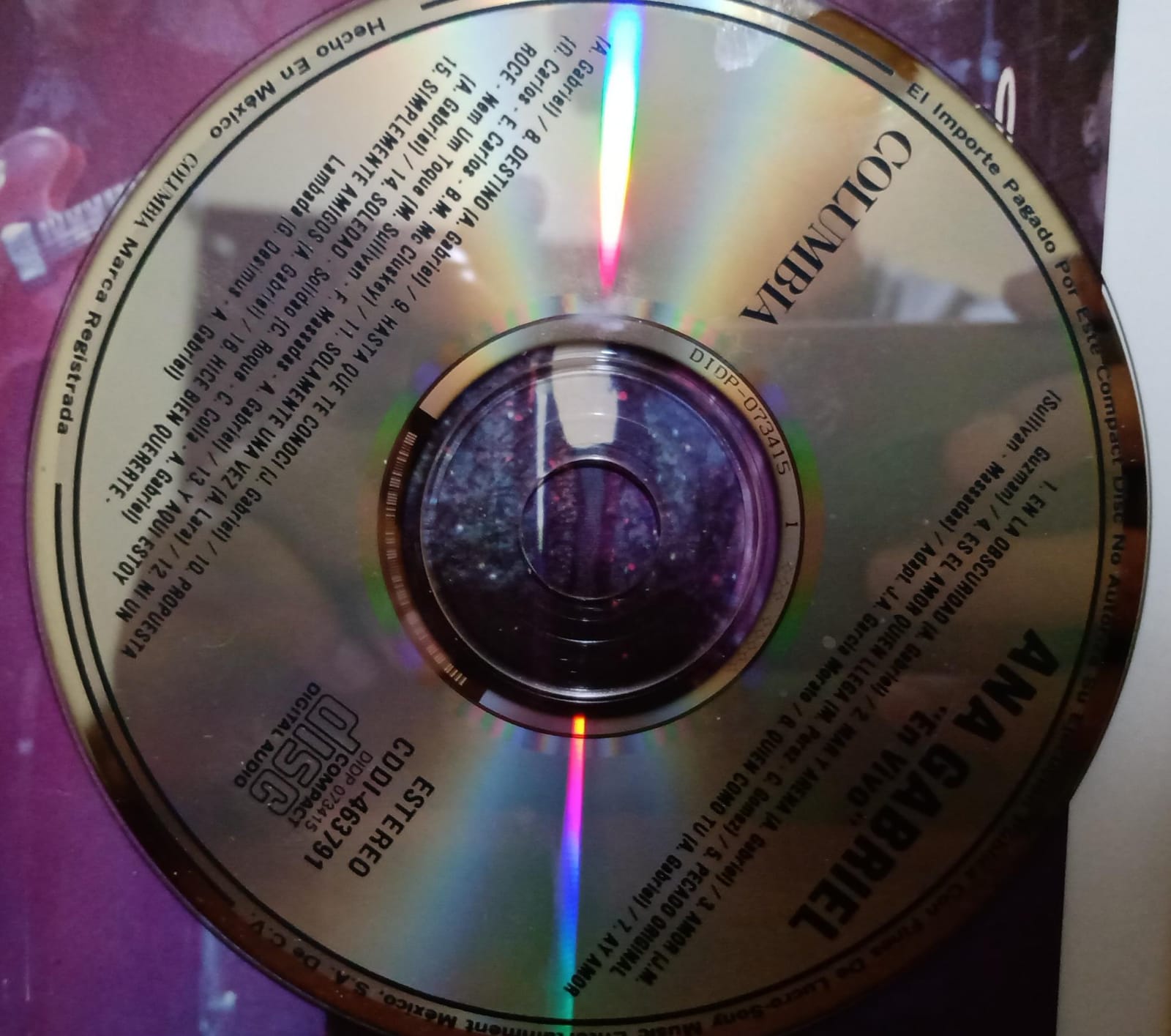 Ana Gabriel – En Vivo. Cd en buen estado. tienda de discos formato muerto méxico