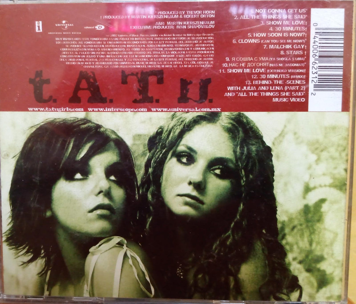 t.A.T.u. – 200 KM/H in the Wrong Lane. Cd nacional en buen estado. tienda de discos en méxico formato muerto
