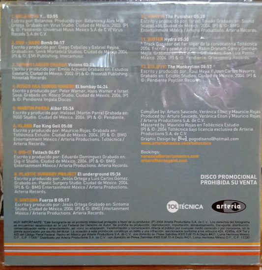 Varios – Toltécnica Música Electrónica Mexicana 2004. Cd en buen estado. tienda de discos en méxico formato muerto