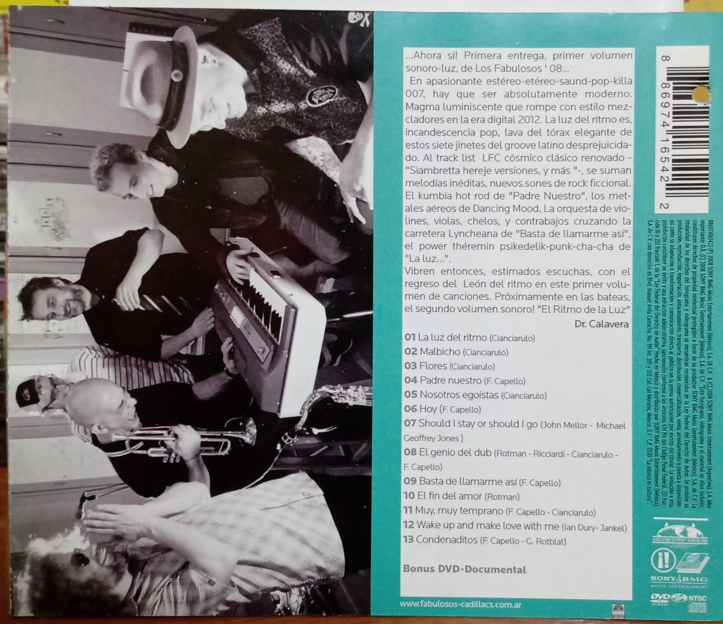 Los Fabulosos Cadillacs – La Luz Del Ritmo. Cd y DVD en buen estado. tienda de discos en mxico formato muerto