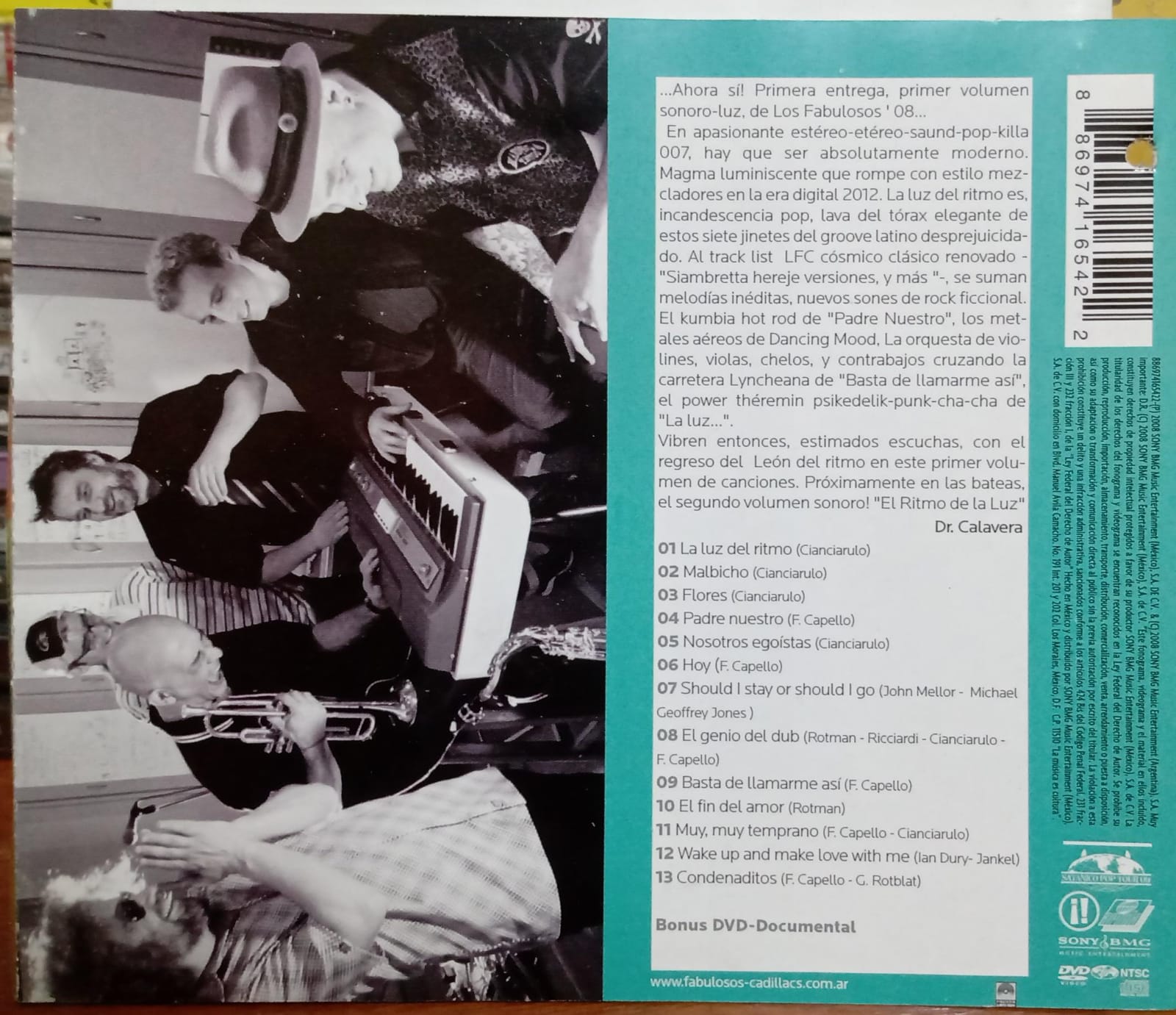 Los Fabulosos Cadillacs – La Luz Del Ritmo. Cd y DVD en buen estado. tienda de discos en mxico formato muerto