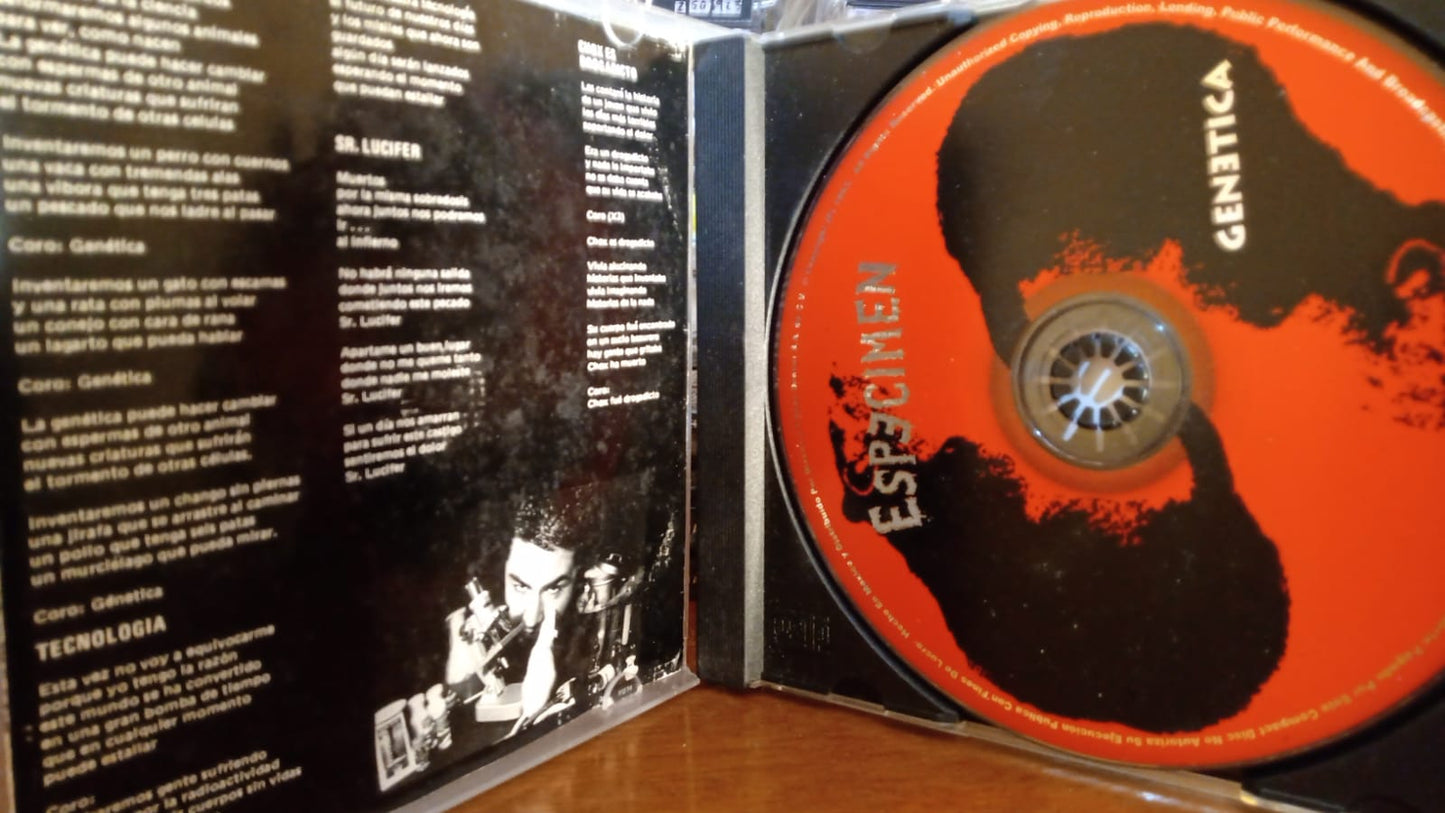 Especimen – Genética. Cd 1ra ed. 1993. En buen estado. tienda de discos en méxico formato muerto