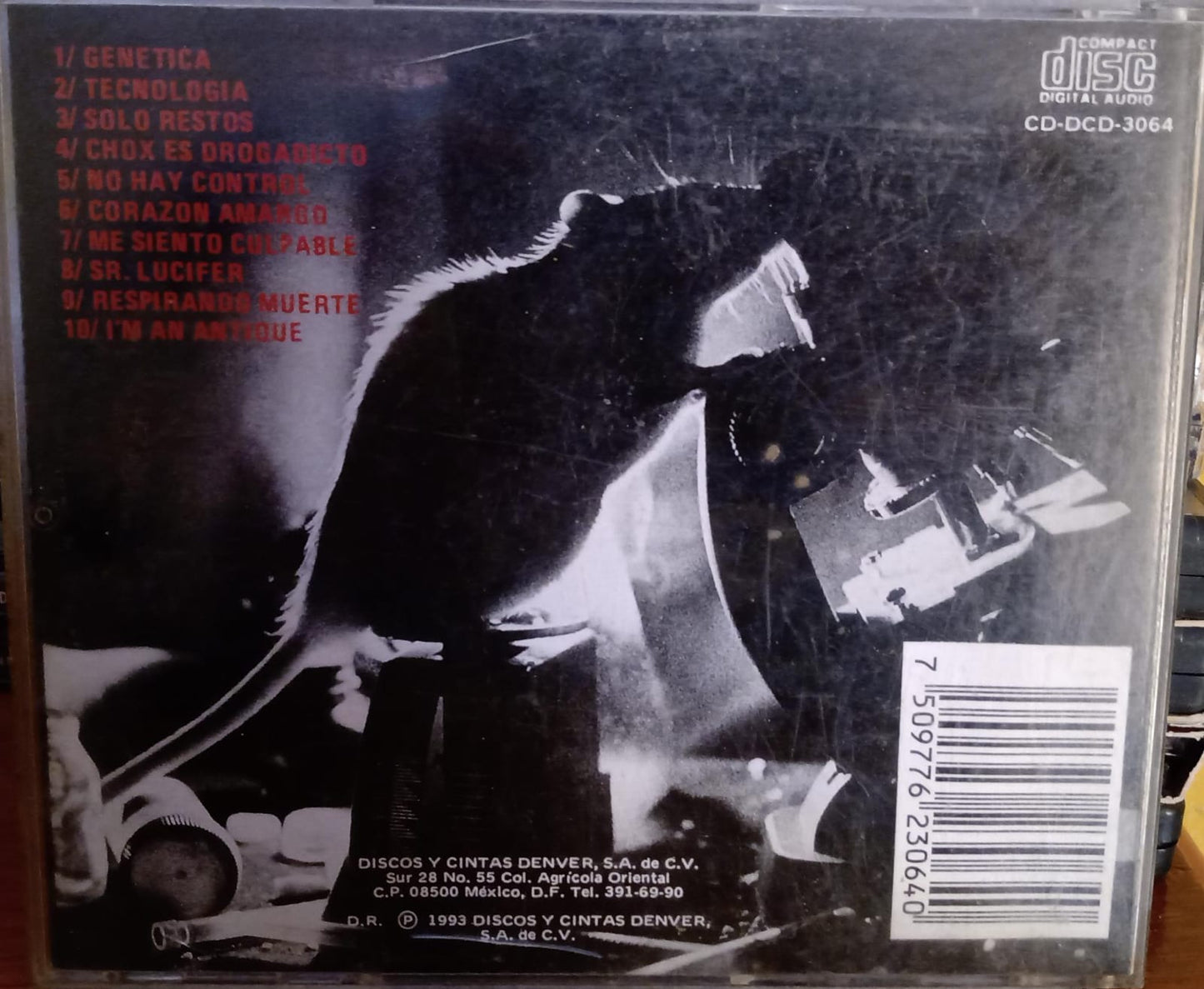 Especimen – Genética. Cd 1ra ed. 1993. En buen estado. tienda de discos en méxico formato muerto