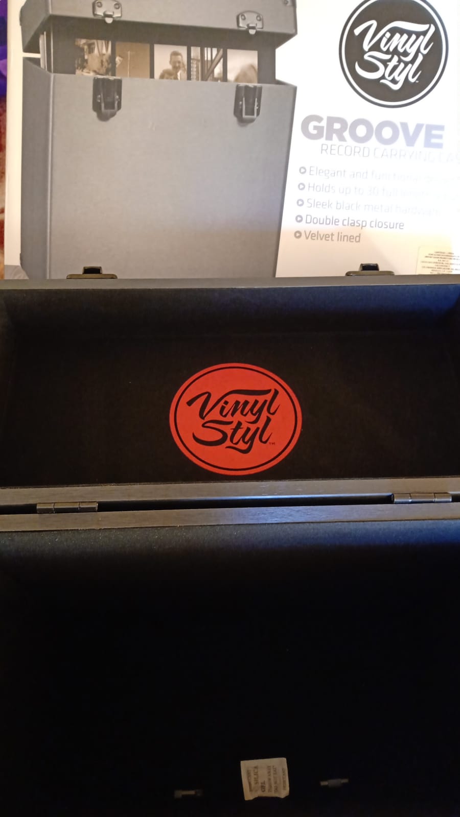 Vinilo Styl Groove Record Carrying Case VS-A-010 (Grafito) terciopelo nuevo. tienda de discos en méxico formato muerto