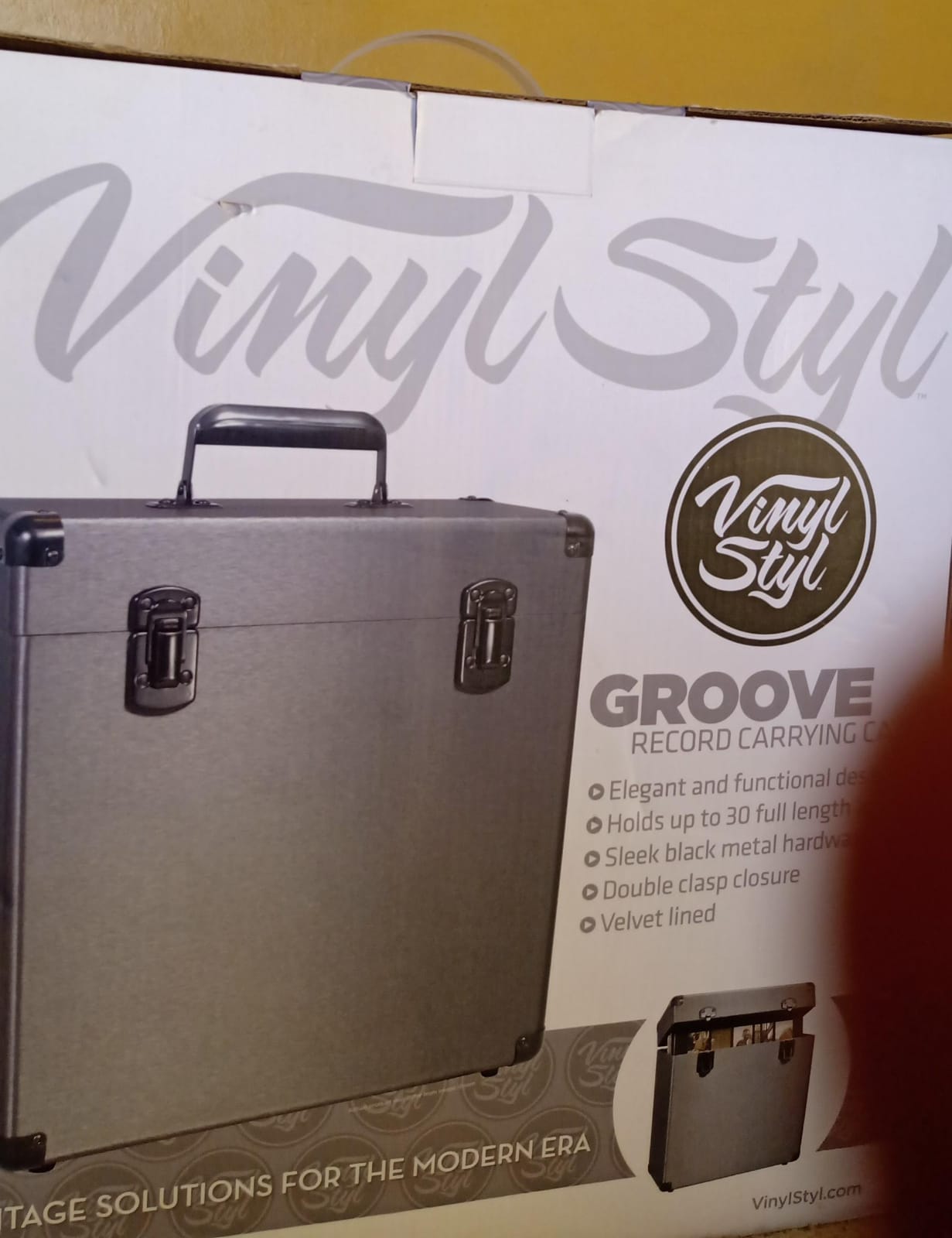 Vinilo Styl Groove Record Carrying Case VS-A-010 (Grafito) terciopelo nuevo. tienda de discos en méxico formato muerto