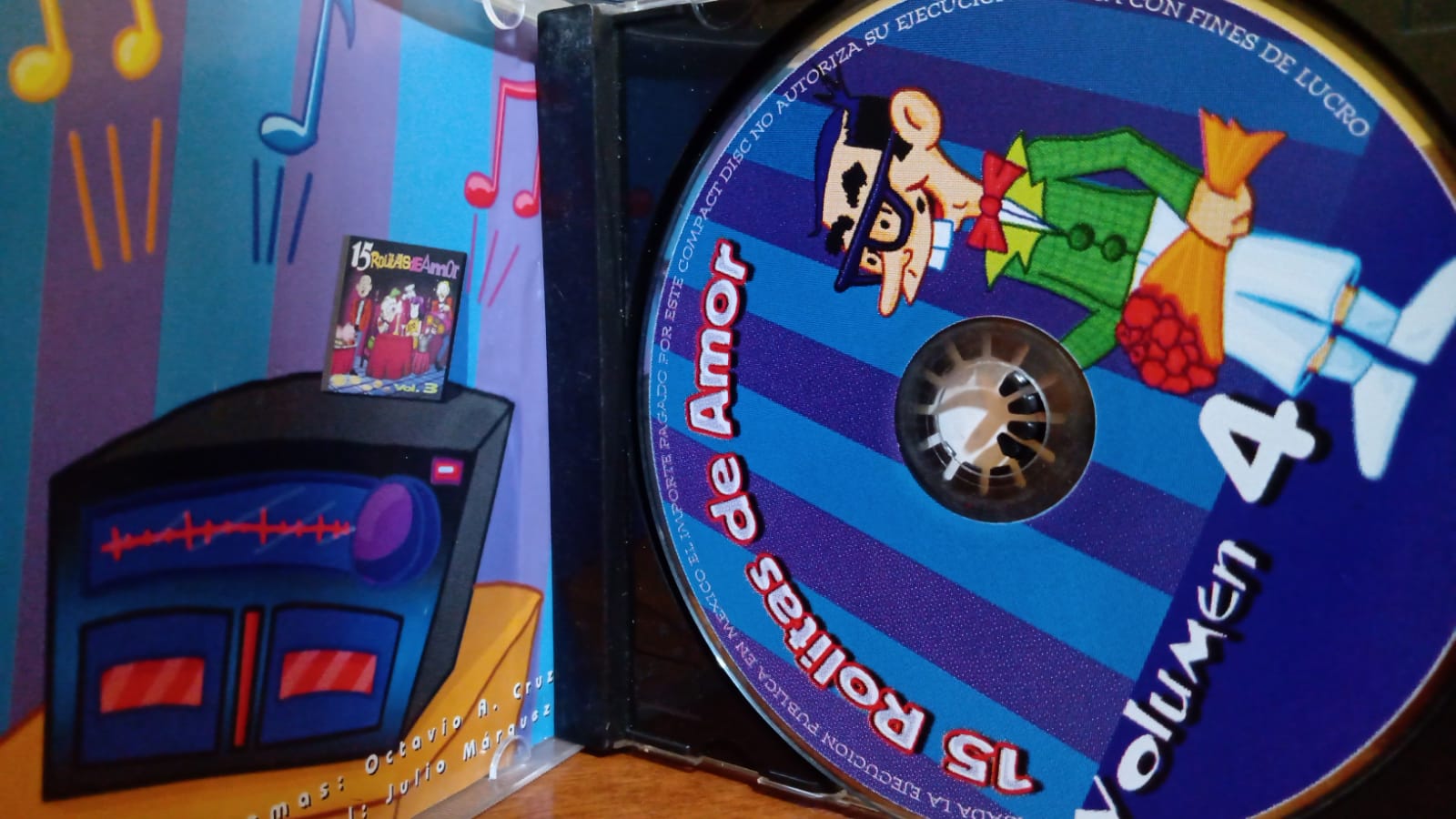 15 Rolitas de Amor (CD 1ra edición en buen estado, Varios Artistas Vol. 4). tienda de discos en méxico formato muerto