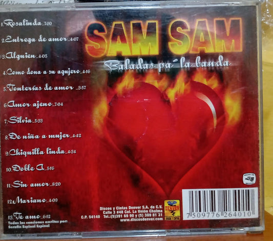 Baladas Pa' La Banda Sam Sam. Cd en buen estado 1ra edición. tienda de discos en méxico formato muerto