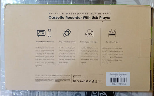 Reproductor / grabador / convertidor de cassettes. Nuevo. tienda de discos en méxico formato muerto