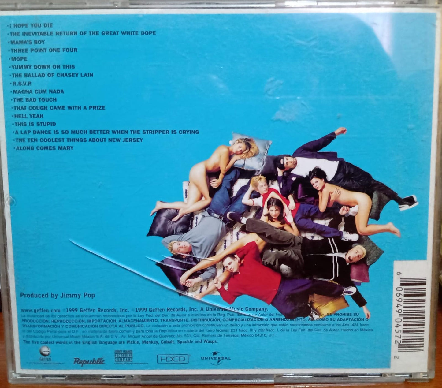 The Bloodhound Gang – Hooray for Boobies (CD Nacional, en buen estado) tienda de discos en méxico formato muerto