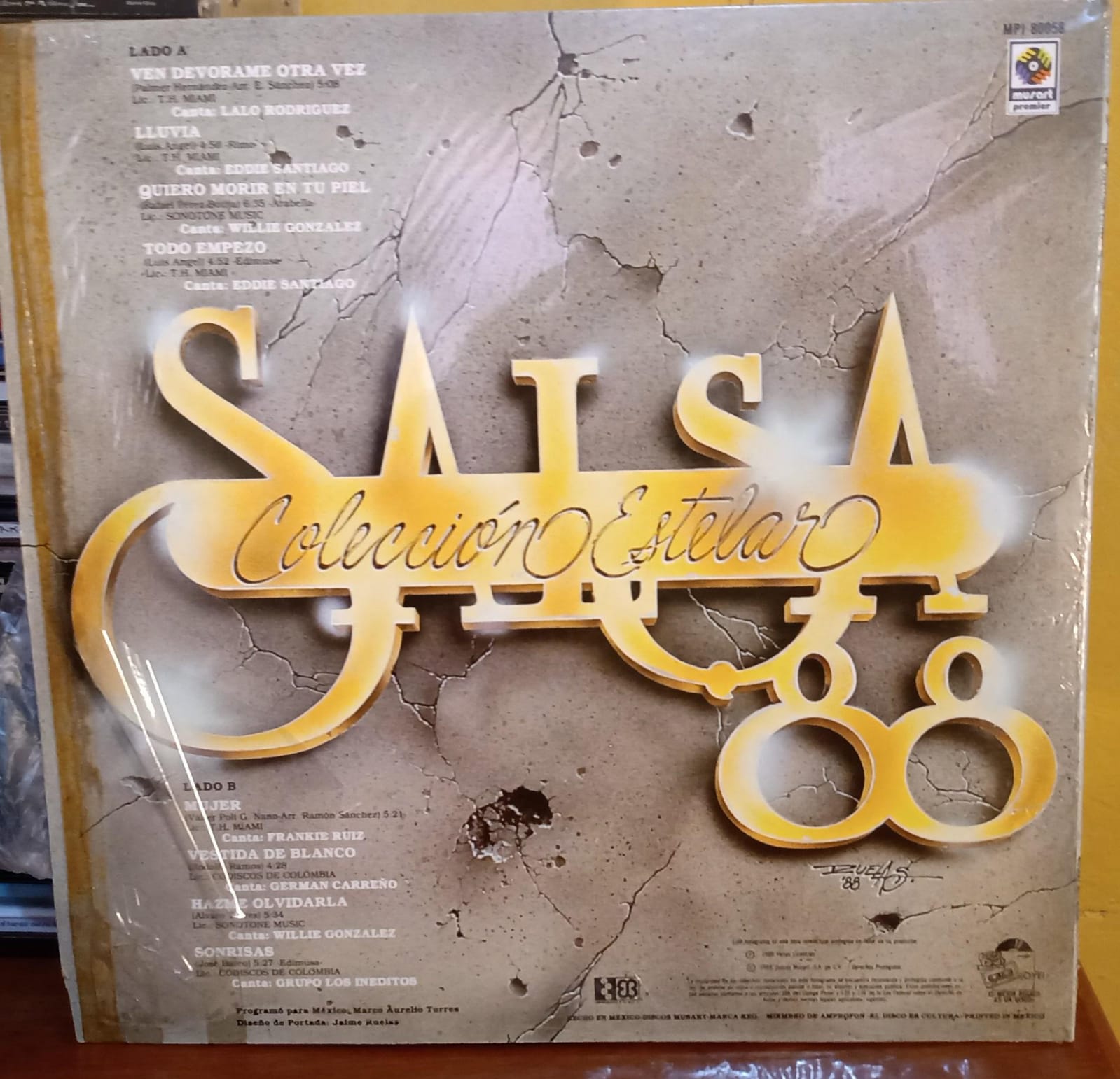Varios – Salsa Colección Estelar '88. Vinilo en buen estado. tienda de discos en méxico formato muerto