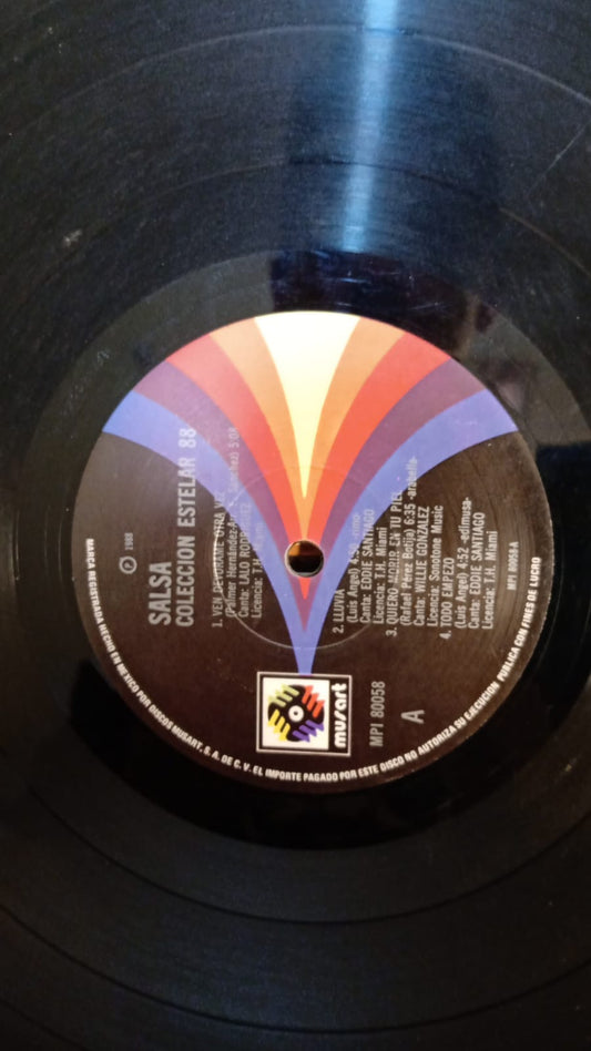 Varios – Salsa Colección Estelar '88. Vinilo en buen estado. tienda de discos en méxico formato muerto
