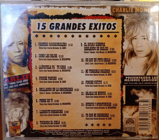 Charlie Monttana – 15 Grandes Exitos. Cd en buen estado. tienda de discos en méxico formato muerto