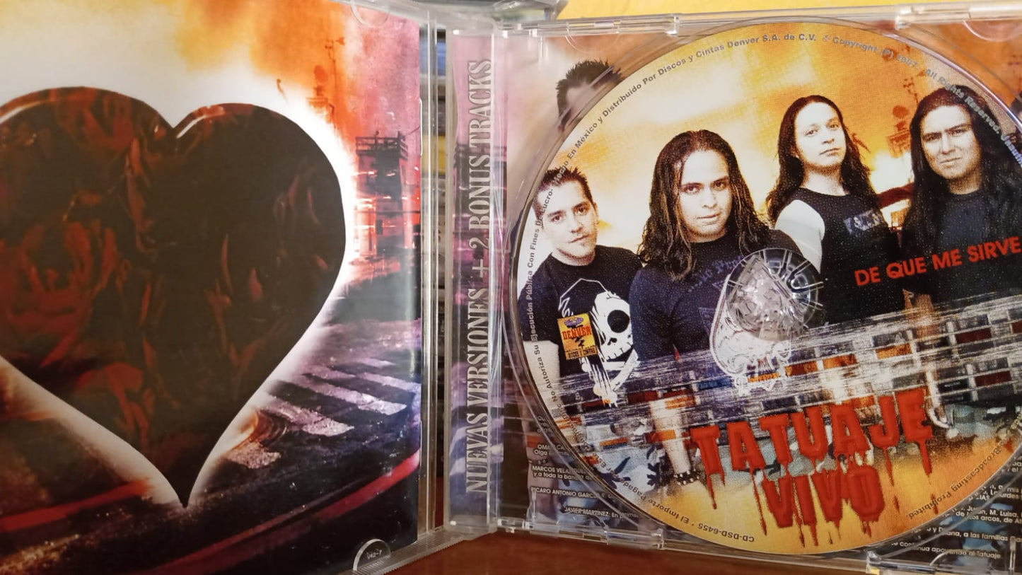 Tatuaje Vivo, De Qué Sirve Cd. Cd en buen estado. tienda de discos en méxico formato muerto