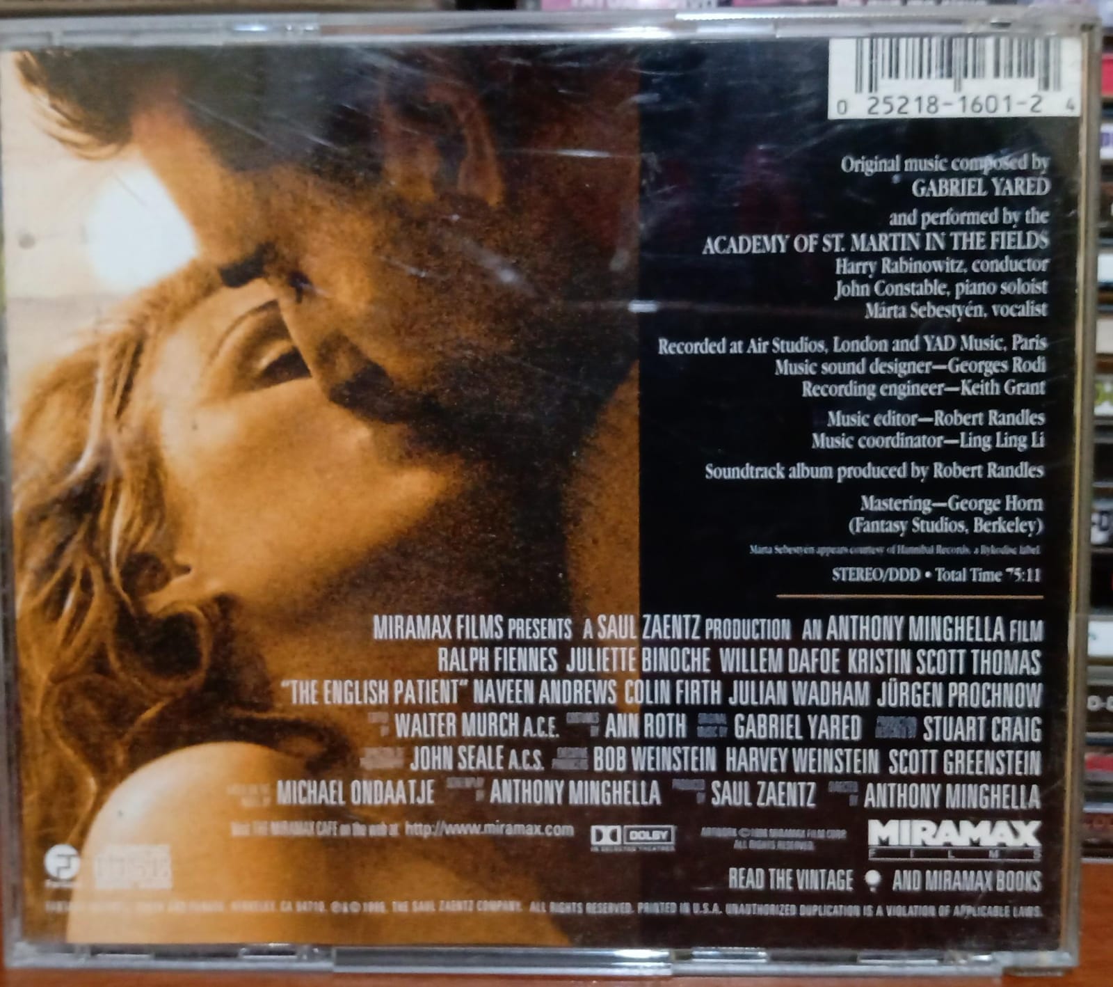 The English Patient – Original Soundtrack (CD Importado). tienda de discos en méxico formato muerto