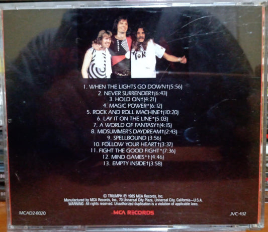 Triumph – Stages (CD Importado excelente estado). tienda de discos en méxico formato muerto