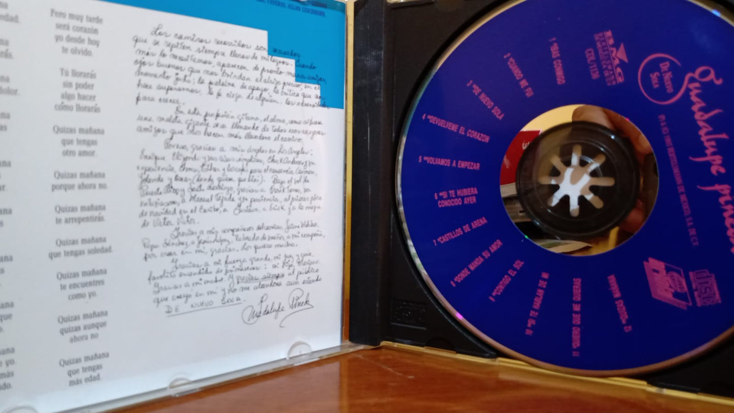 Guadalupe Pineda – De Nuevo Sola. Cd en buen estado. 1993. tienda de discos en méxico formato muerto