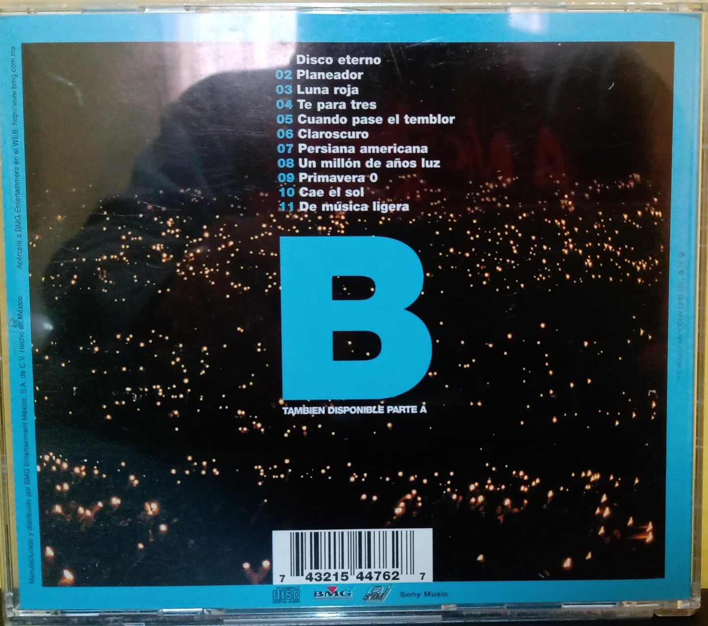 Ultimo Concierto B. Soda Stereo. Cd en buen estado.  tienda de discos en méxico formato muerto