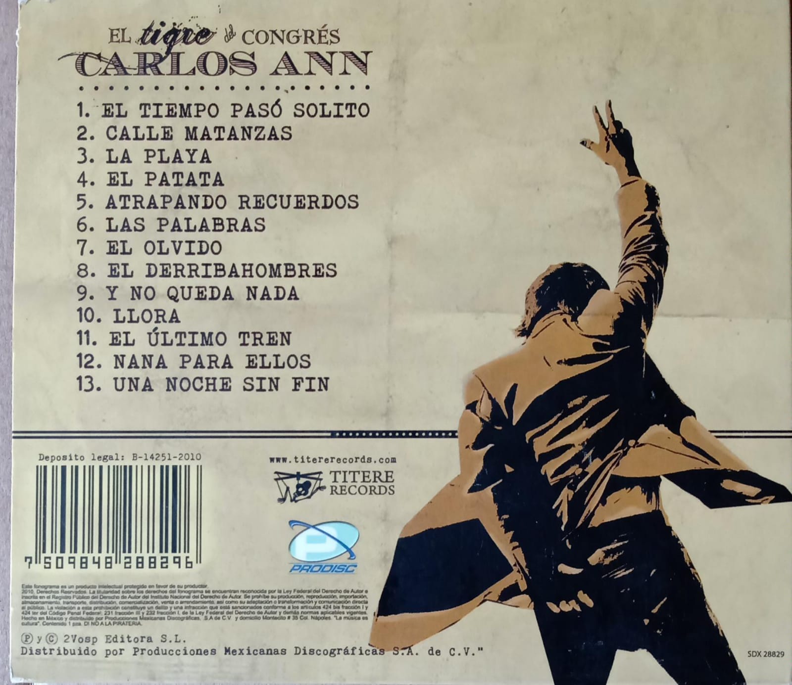 Carlos Ann – El Tigre Del Congrés. Cd en buen estado. tienda de discso en méxico formato muerto