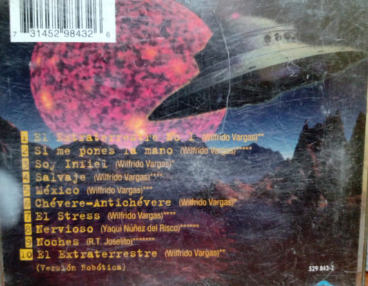 Wilfrido Vargas – El Extraterrestre. Cd excelente estado. tienda de discos en méxico formato muerto