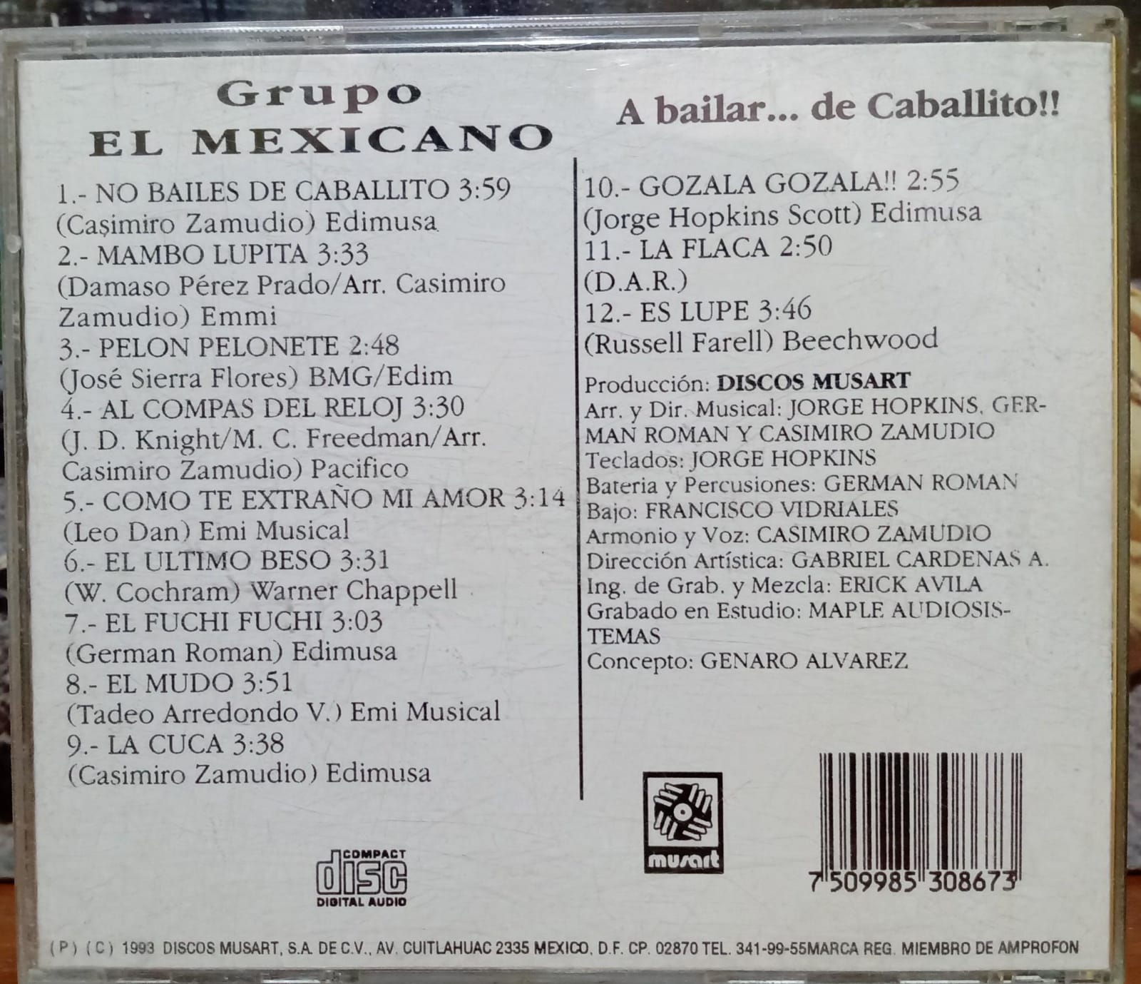 Grupo El Mexicano – A Bailar... De Caballito!!. Cd en buen estado. tienda de discos en méxico formato muerto