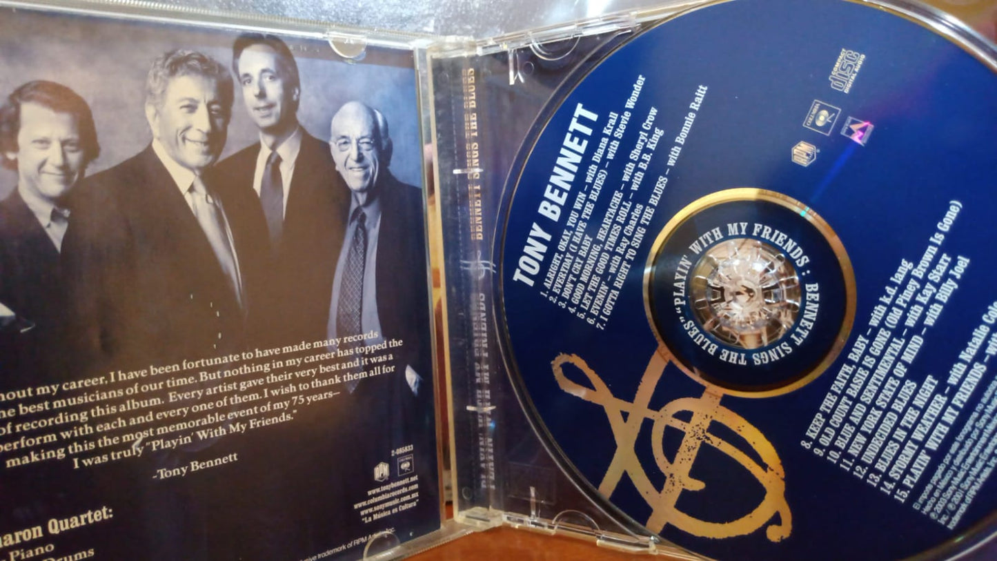 Playin With My Friends: Bennett Sings the Blues. Cd en buen estado. tienda de discos en méxico formato muerto