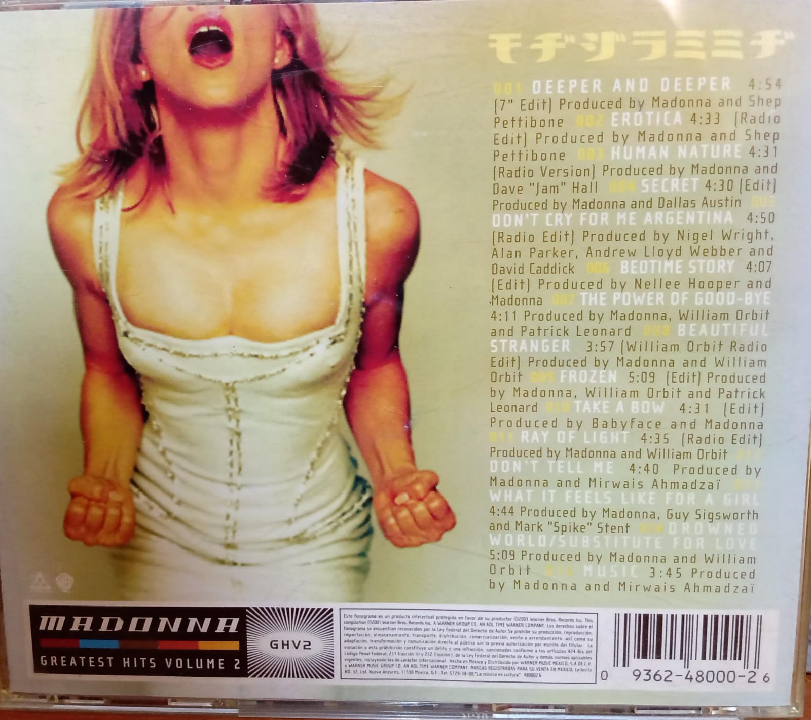 Ghv2 / Greatest Hits, Volume 2 Madonna. Cd excelente estado. tienda de discos en méxico formato muerto