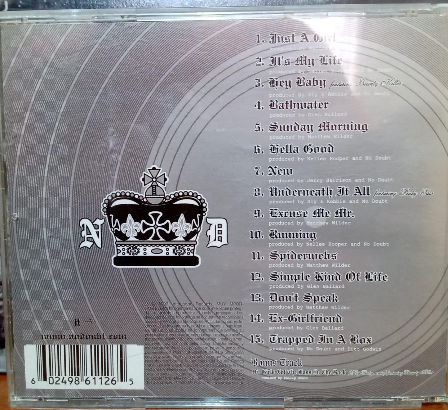 The Singles 1992-2003. No Doubt. Cd en buen estado.  tienda de discos en méxico formato muerto