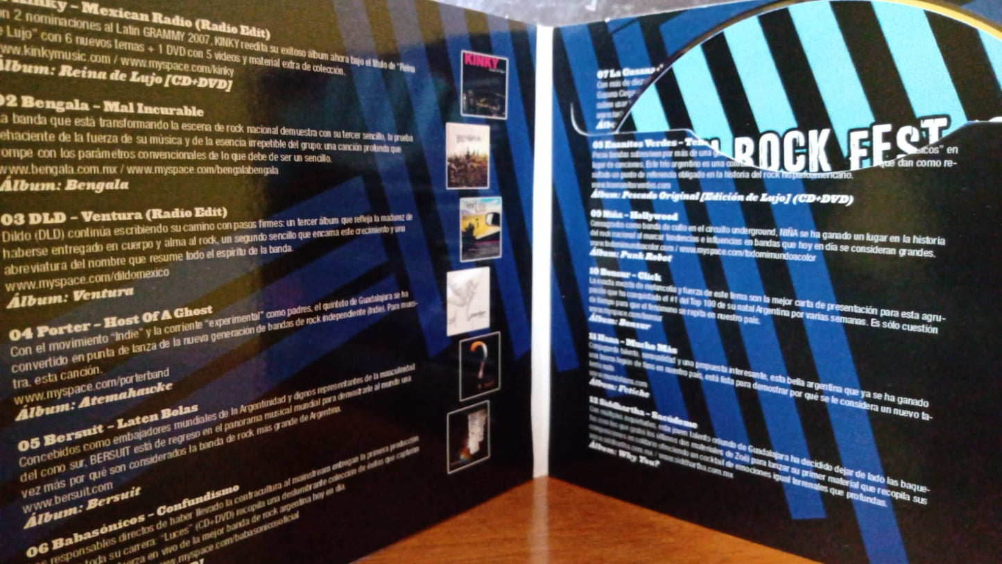 UNIVERSAL MUSIC MEXICO PRESENTA LATIN ROCK FEST ‘07. Cd en buen estado. tienda de discos en méxico formato muerto