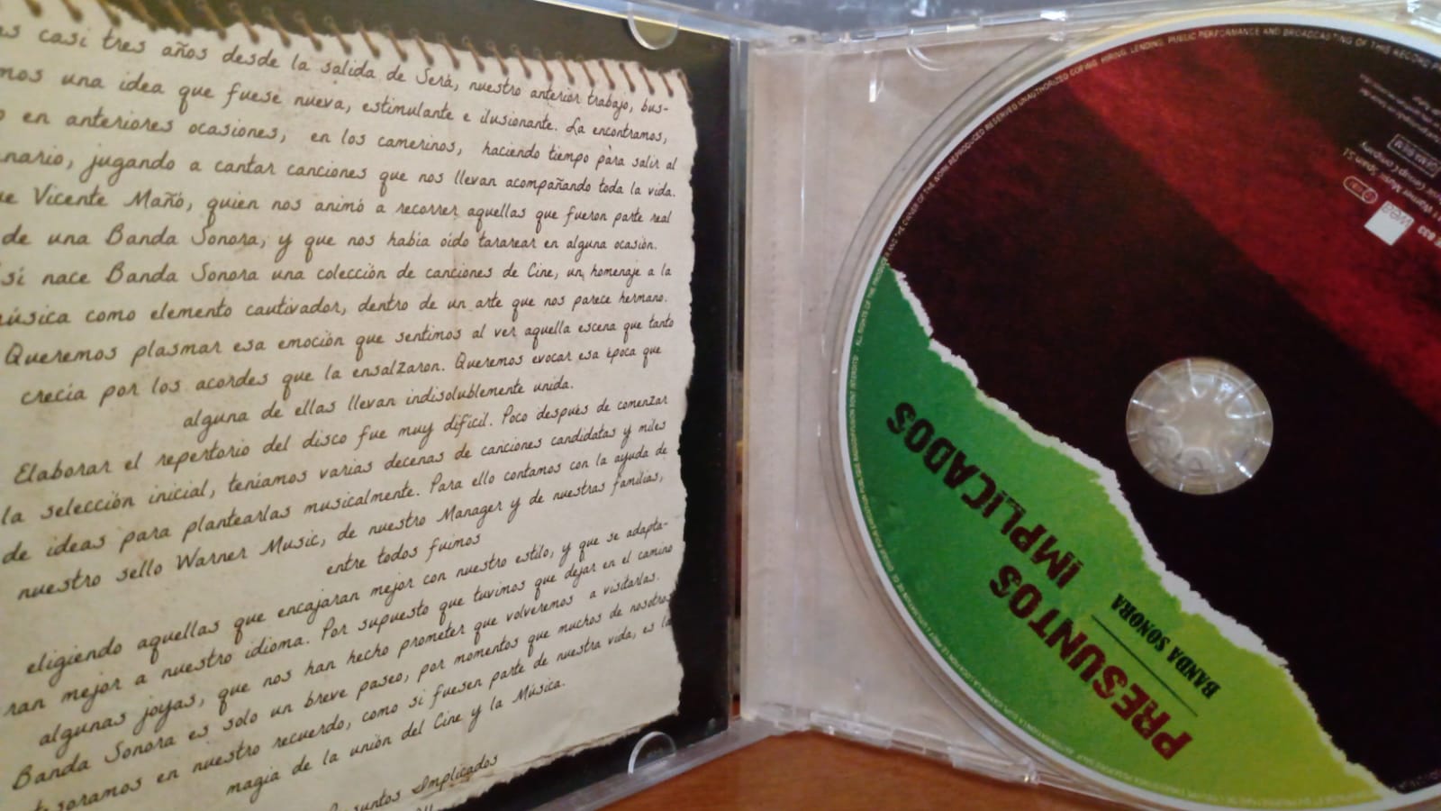 Presuntos Implicados – Banda Sonora. Cd en buen estado. tienda de discos en méxico formato muerto