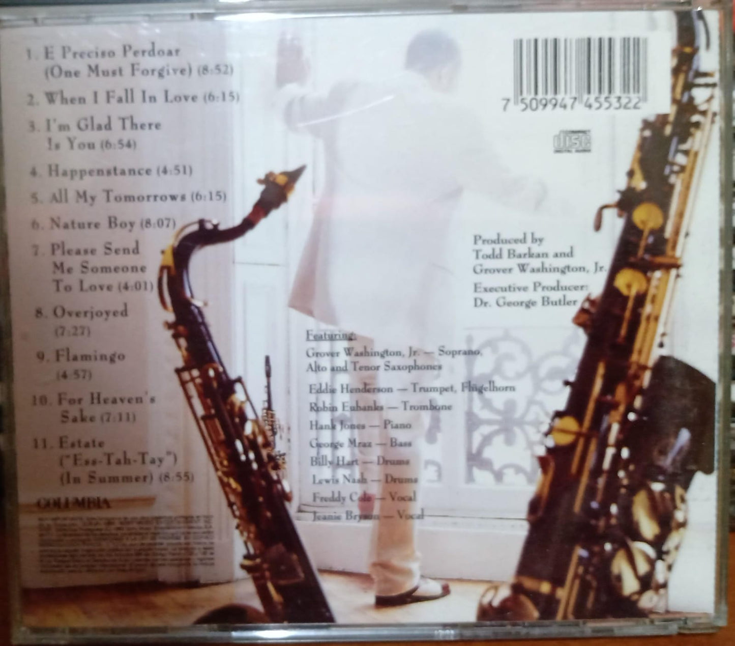 Grover Washington, Jr. – All My Tomorrows. Cd importado en excelente estado. tienda de discos en méxico formato muerto
