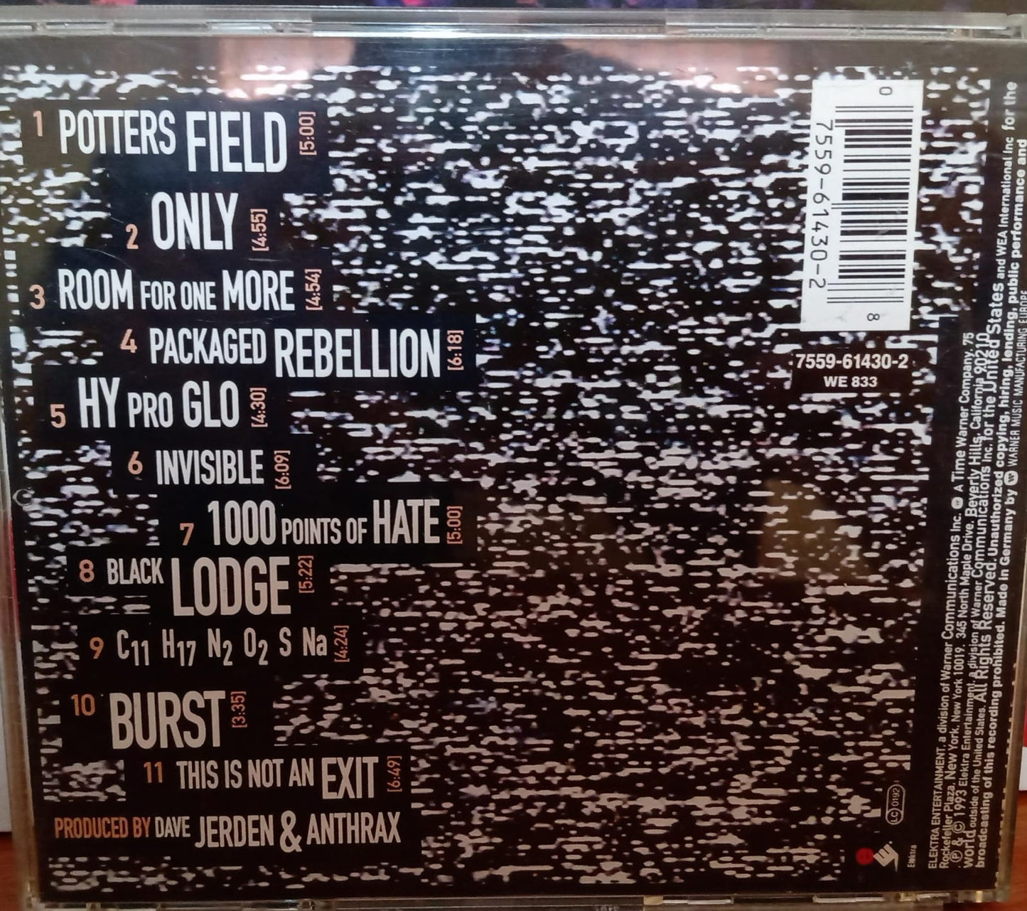 Anthrax – Sound Of White Noise. Cd importado en buen estado. Caja con serigrafía. tienda de discos en méxico formato muerto