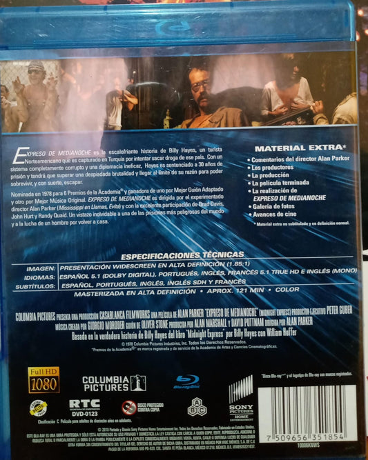 Expreso de Media Noche [Blu-ray excelente estado]. tienda de discos en méxico formato muerto