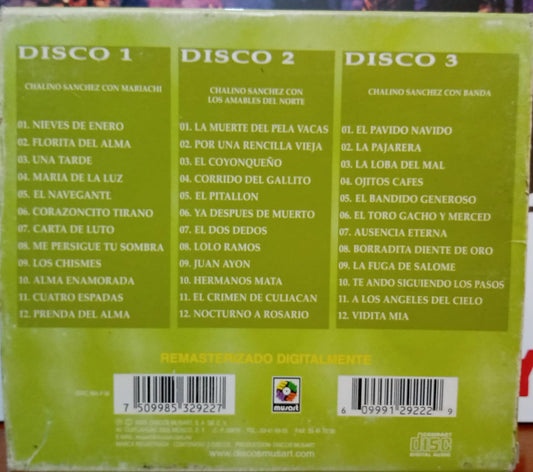 Chalino Sánchez – Colección De Oro. 3 cds en excelente estado. tienda de discos en méxico formato muerto
