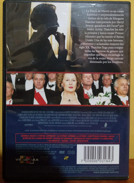 La Dama De Hierro The Iron Lady Meryl Streep Pelicula Dvd excelente estado. tienda de discos en méxico formato muerto