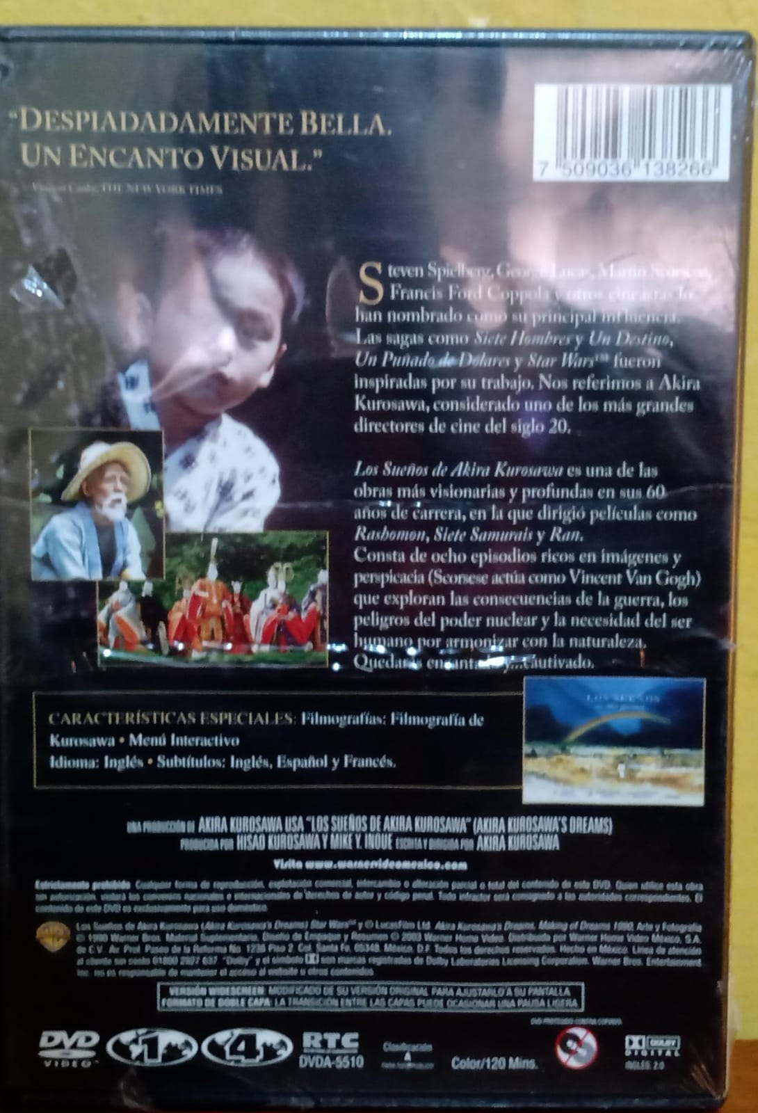 Los Sueños de Akira Kurosawa. DVD nuevo. tienda de discos en méxico formato muerto