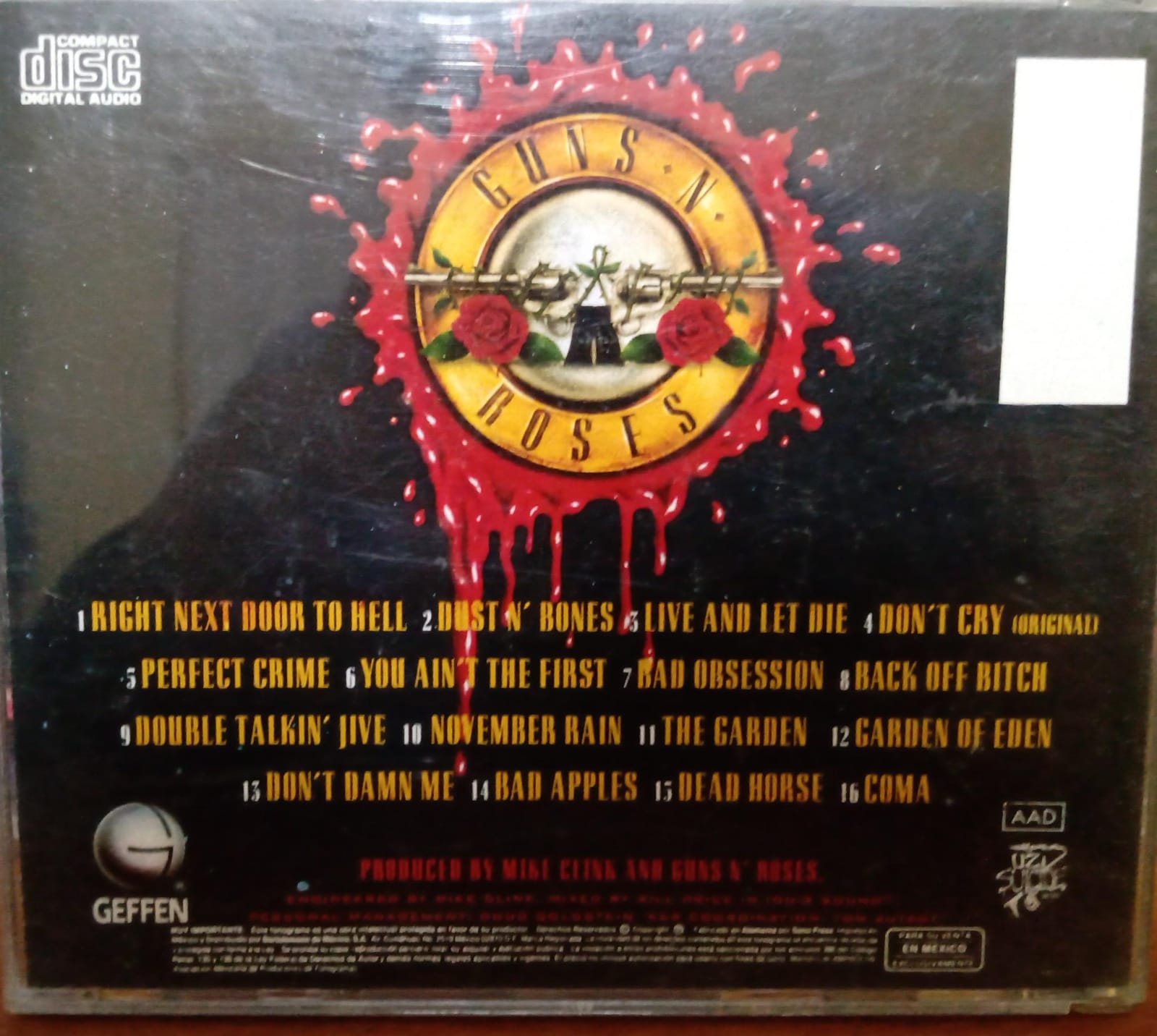 Guns N' Roses – Use Your Illusion I. Cd en buen estado. tienda de discos en méxico formato muerto
