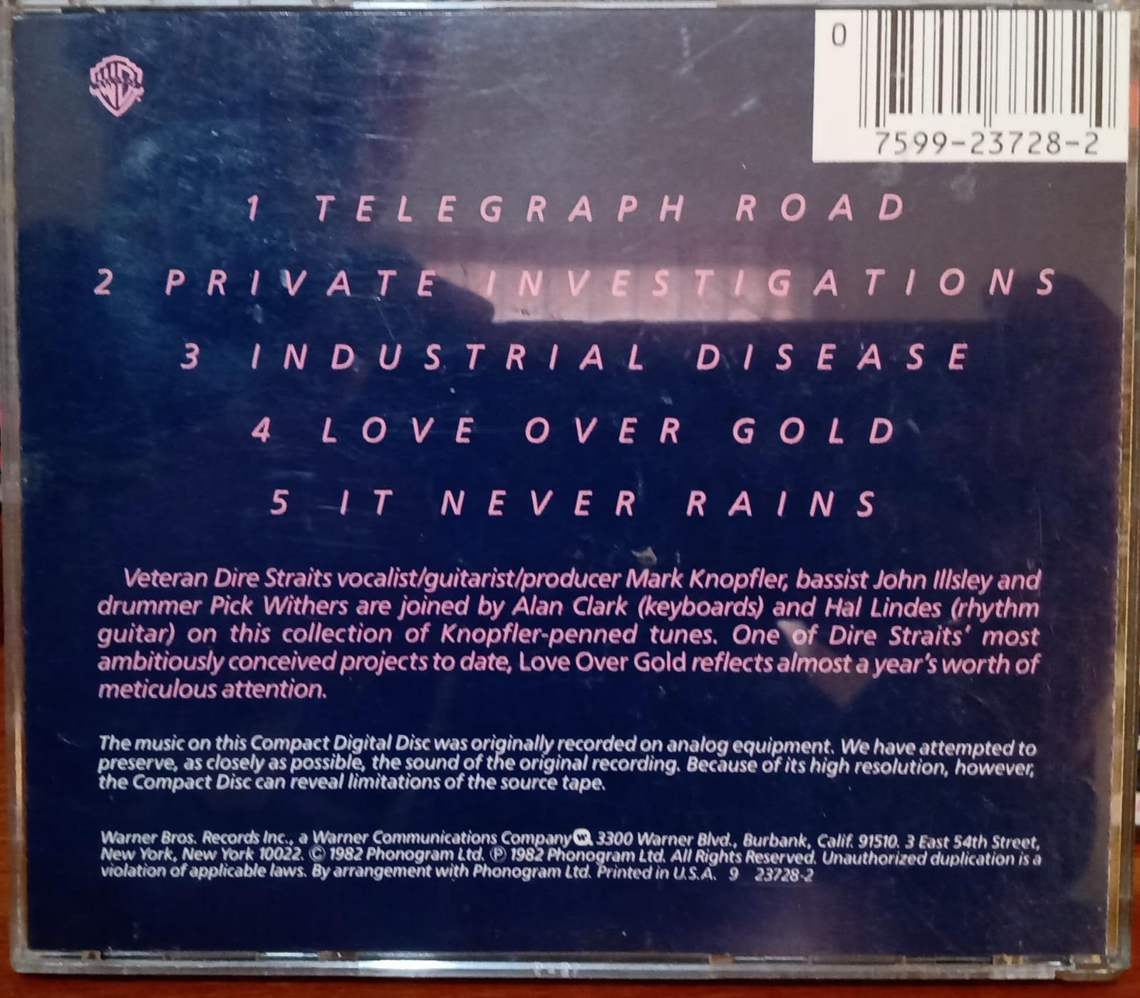 Dire Straits – Love Over Gold. Cd en buen estado. tienda de discso en méxico formato muerto