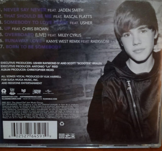 Justin Bieber – Never Say Never - The Remixes. Cd en buen estado. tienda de discos en méxico formato muerto