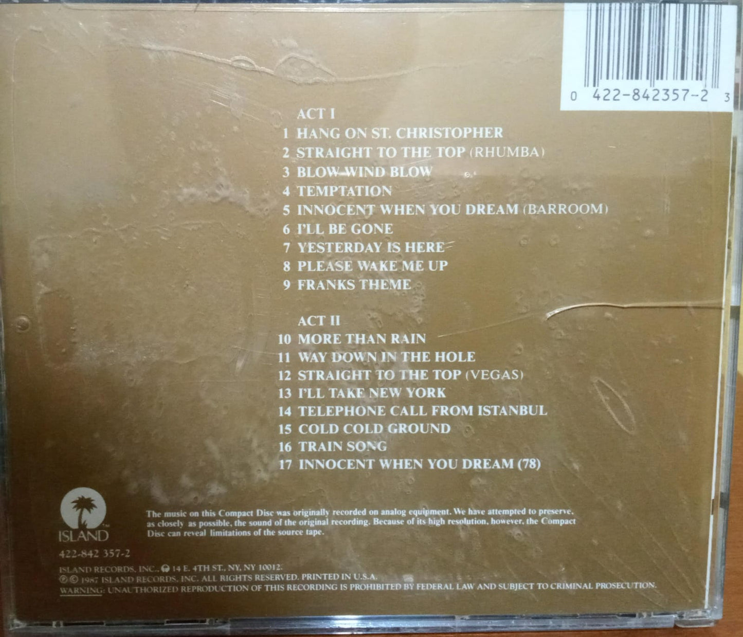 Tom Waits — Frank’s Wild Years  tienda de cds en méxico formato muerto