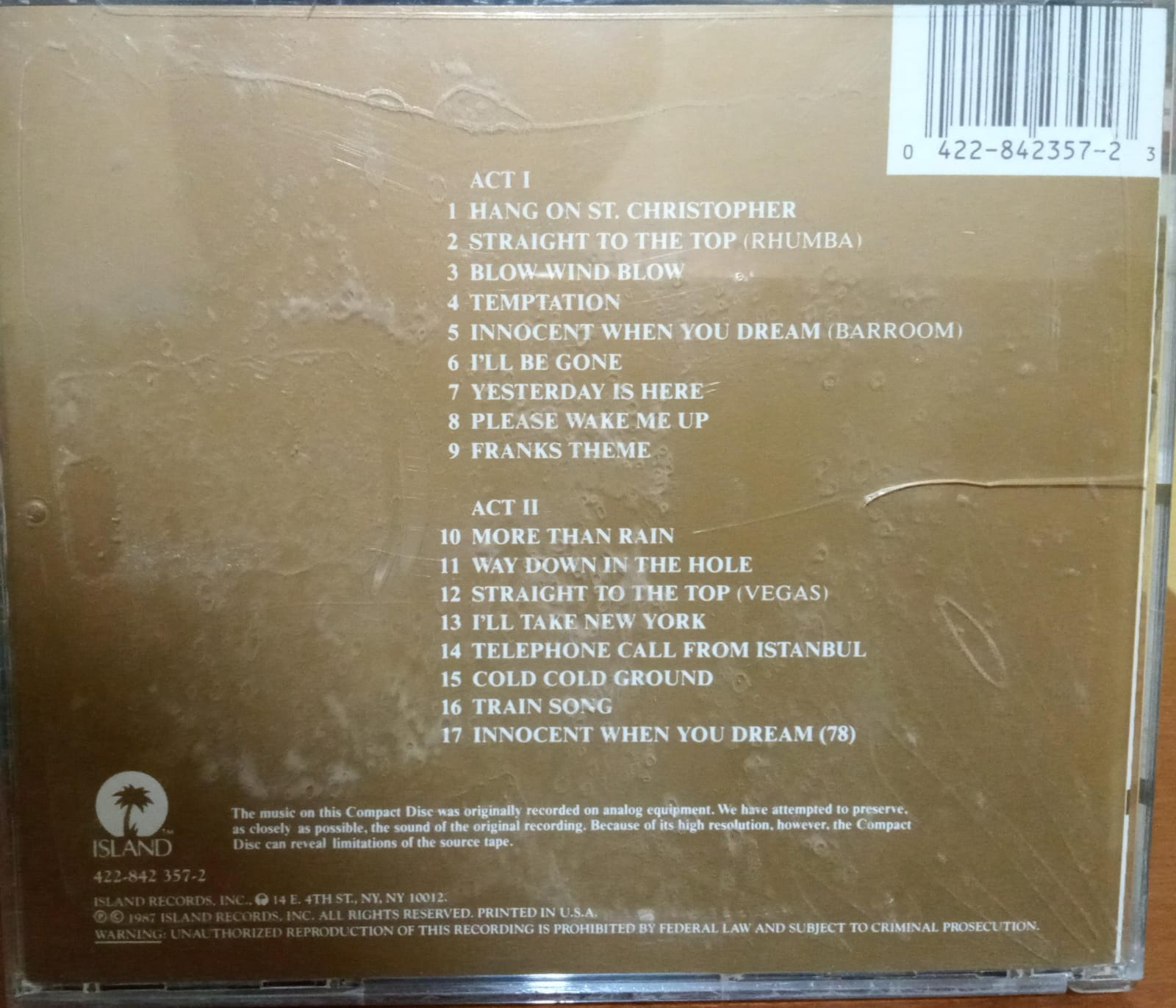 Tom Waits — Frank’s Wild Years  tienda de cds en méxico formato muerto