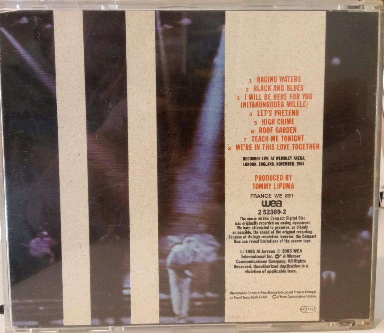 Al Jarreau – In London. Cd excelente estado. tienda de discos en méxico formato muerto