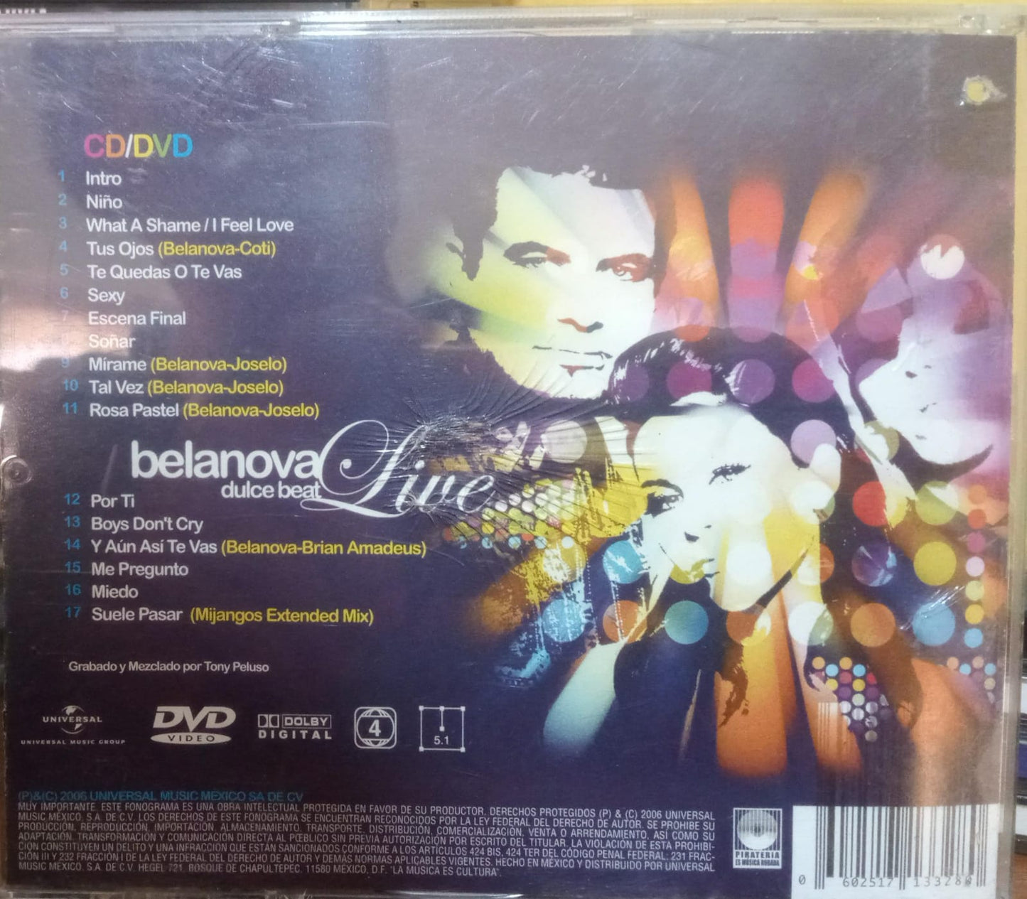 Belanova – Dulce Beat Live. Cd y DVD en buen estado. tienda de discos en méxico formato muerto