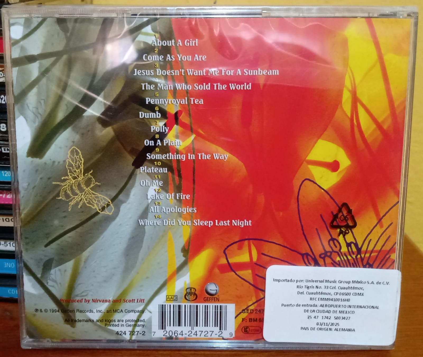 NIRVANA — MTV UNPLUGGED (CD IMPORTADO, NUEVO). tienda de discos en méxico formato muerto